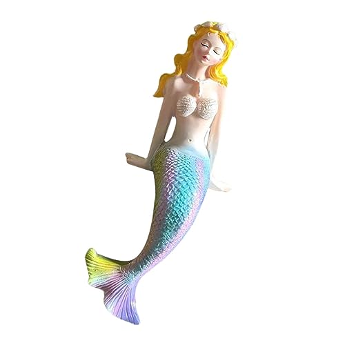 DINHEAROM Resin Meerjungfrau Statue Aquarium Deko Harzfigur mit Bunter Oberfläche Stabile Tisch und Teichdekoration Langlebig und Praktisch für und Fischbecken DINHEAROM Resin Meerjungfrau Statue Aquarium Deko Harzfigur mit Bunter Oberfläche Stabile Tisch und Teichdekoration Langlebig und Praktisch für und Fischbecken von DINHEAROM