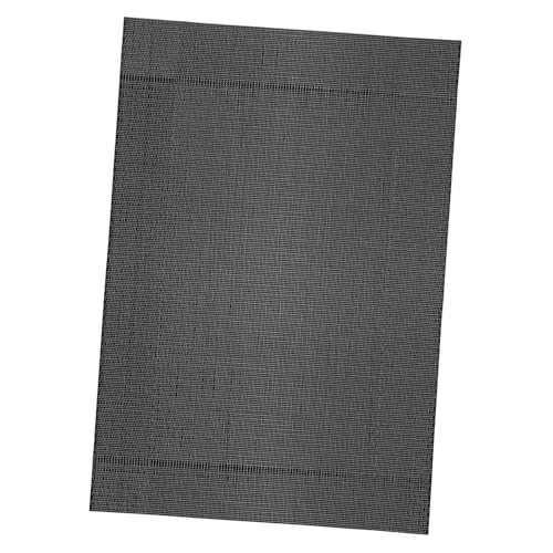 DINHEAROM Schwarze Tischmatte Gewebte Untersetzer Tischsets Gewebte Tischsets Geschirrsets Esssets Waschbare Tischsets Tellersets Kaffeetischsets Tassenuntersetzer Esstischsets von DINHEAROM