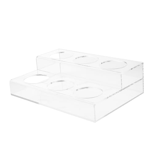 DINHEAROM Transparenter Slot Syrup Rack aus für Kaffee Bar und Küchenarbeitsplatte Praktischer Flaschenhalter für Sirup und Gewürze von DINHEAROM