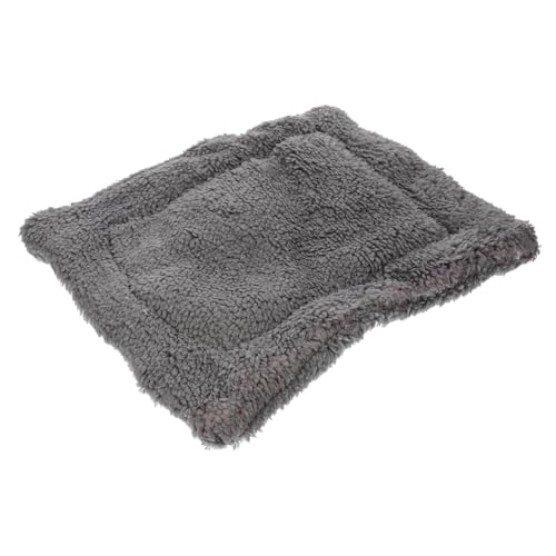 DINHEAROM Warmes Schlafnest aus Lammwollfleece Dicke Kuscheldecke für Kleintiere Bequeme Matte für Hamster Meerschweinchen Kaninchen als Schlafplatz im Winter Groß von DINHEAROM