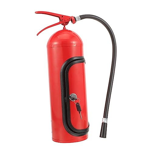 DINHEAROM Feuerlöscher Weinschrank aus Metall Kreative Weinaufbewahrungsbox Geräumiger Organizer für Getränkespeicher Feuerwehrgeschenk für Männer und Frauen von DINHEAROM