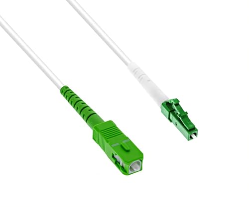 DINIC Anschlusskabel für Glasfaser-Router, LWL-Internet-Anschlusskabel, FTTH Lichtwellenleiter, Simplex OS2 Patchkabel (LC/APC auf SC/APC, 3m) von DINIC