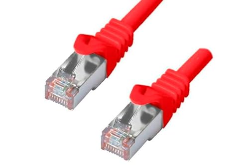 DINIC HQ Cat.6 Patchkabel, Netzwerkkabel PiMF/S-FTP (0,5m, rot) von DINIC