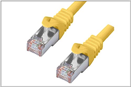DINIC HQ Cat.6 Patchkabel, Netzwerkkabel PiMF/S-FTP (5m, gelb) von DINIC