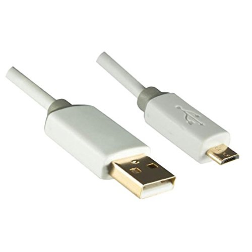 DINIC HQ Micro USB 2.0 Kabel USB A auf micro B, Monaco Range (0,50m, weiß) von DINIC