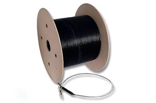 DINIC LWL Outdoor-Kabel 4 Fasern OM4, 50µ, LC/LC, Außenkabel (200m, schwarz) von DINIC