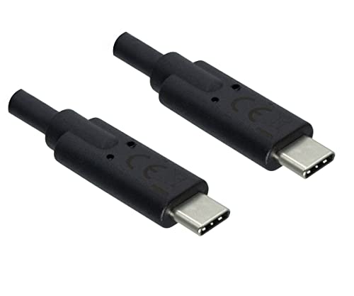 DINIC USB 3.2 Kabel Typ C auf C Stecker, unterstützt Datenübertragung und 100W (20V/5A) Aufladung, Polybag (0.50m, schwarz) von DINIC