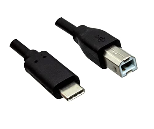 DINIC USB C Druckerkabel/Scannerkabel, Typ C USB 3.1 auf USB 2.0 Typ B (1.00m, schwarz) von DINIC