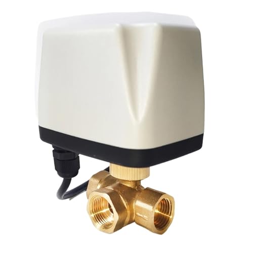 1/2" 3-Wege-Elektrowasserventil 220 V 3 Leitungen 2 Steuerung Motorisiertes Wasserventil for Solarheizungssysteme(12V) von DINJKEZRW