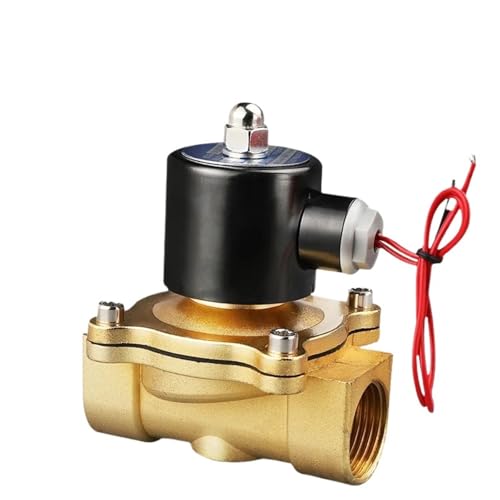 2W Wassermagnetventil 1/4'' 3/8'' 1/2'' 3/4'' 1''Brass Elektrisches Magnetventil Normal Geschlossen(2W200-20 AC220V,Brass) von DINJKEZRW