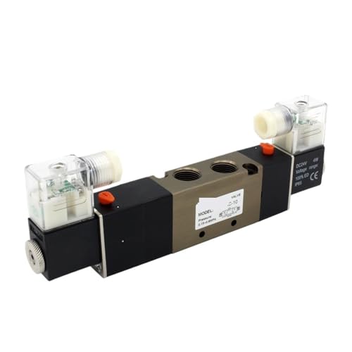 4V330C-10 4V330E-10 4V330P-10 5-Wege-3-Positionen-Doppelmagnet-Pneumatik-Luftventil 3/8 "BSPT DC12V DC24V AC110V AC220V Mit Armaturen(4V330P-10 DC24V) von DINJKEZRW