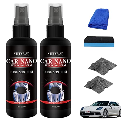 Car Scratch Repair Nano Spray, Car Nano Repairing Spray, Polishing Nano Coating Agent, Fast Repairing Scratch Spray - Scratch Removal For All Car Body (100-2Pcs) von DINNIWIKL