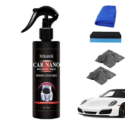 Car Scratch Repair Nano Spray, Car Nano Repairing Spray, Polishing Nano Coating Agent, Fast Repairing Scratch Spray - Scratch Removal For All Car Body (250ml-1Pcs) von DINNIWIKL