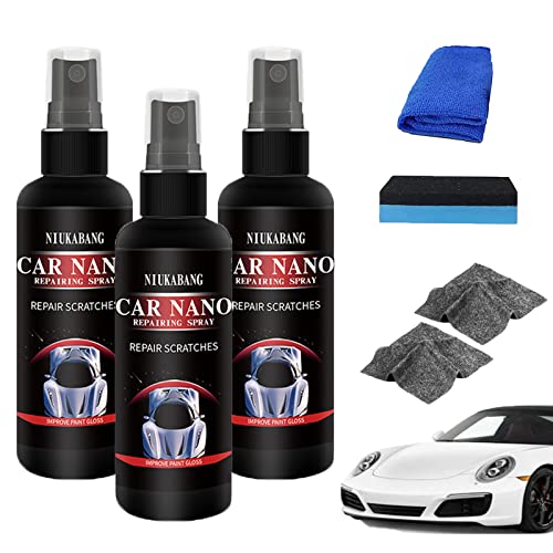 Car Scratch Repair Nano Spray, Car Nano Repairing Spray, Polishing Nano Coating Agent, Fast Repairing Scratch Spray - Scratch Removal For All Car Body (50ml-3Pcs) von DINNIWIKL