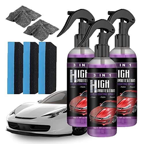 DINNIWIKL 3 In 1 High Protection Quick Car Coating Spray, Ceramic Car Coating Spray, Car Scratch Repair Nano Spray, Fast Repairing Scratch Spray - Scratch Removal for All Car Body (3Pcs,100ml) von DINNIWIKL