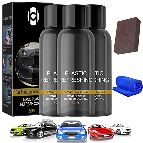 DINNIWIKL Plastic Revitalizing Coating Agent, Ouhoe Plastic Refreshing, Nano Plastic Refreshing Coating, Plastic Parts Refurbish Agent for Car (50ML,3PCS) von DINNIWIKL