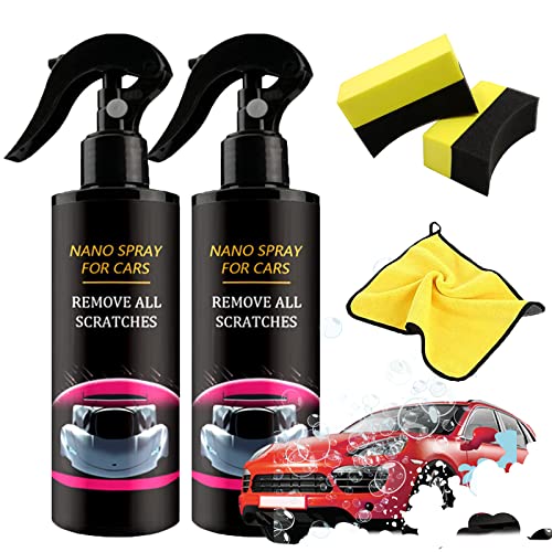 DINNIWIKL Sorakarake Car Scratches Repair Nano Spray, Nano Car Scratch Repair Spray, Magic Gem Nano Spray Seal, Car Scratch Nano Spray Repair, Nano Coating Spray for Cars (2PC-120ML) von DINNIWIKL