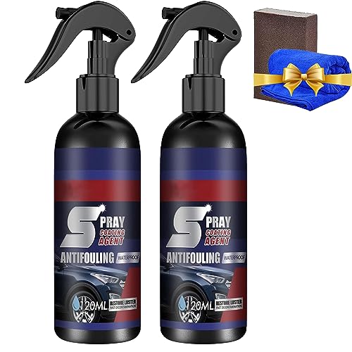 Rayhong Spray Coating Agent, Rayhong Spray Coating Agent Antifouling, Multi-Functional Coating Renewal Agent, 3 In 1 High Protection Quick Car Coating (2PCS) von DINNIWIKL