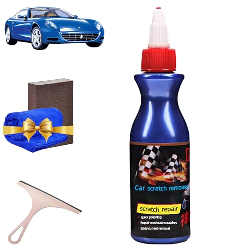 Scratch Repair Wax for Car, Car Scratch Remover, Professional Car Paint Deep Scratch Repair Agent, Car Polish Scratch Care, Nano Paint Spray Renew Quick Polishing with Wipe & Sponge (1pc) von DINNIWIKL