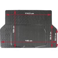 DINO 130026 Kofferraummatte Passend für Modell (Auto) Universal (L x B) 108cm x 140cm Schwarz von DINO