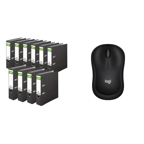 Original DINOR Ordner-Wolkenmarmor-Recycling - Made in Germany & Logitech M220 SILENT Kabellose Maus, 2,4 GHz mit USB-Empfänger von DINOR