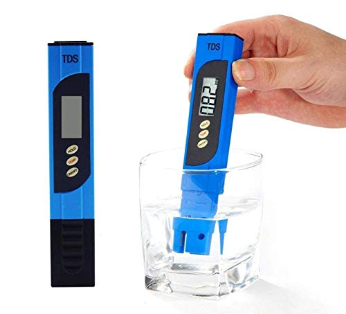 DINOWIN TDS Messgerät, Wasserqualitätstester mit hintergrundbeleuchtetem LCD-Bildschirm Temperatur 0-9990 ppm Wasserqualität messen (Blau) von DINOWIN