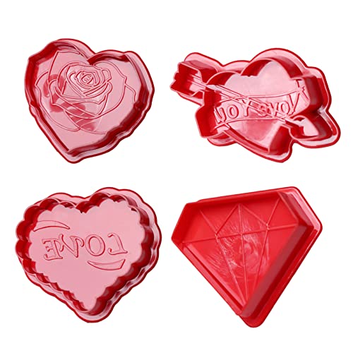 4 PCs Valentinstag Themenform Keksschneider Und Stamper Cartoon Backware Easy Safe Fondant Kuchenform Kuchen 4 PCs Valentinstag Themenform Keksschneider Und Stamper Cartoon Backware Easy Safe Fondant Kuchenform Kuchen von DINSOAVR