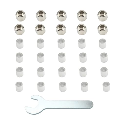 DINSOAVR 10PCS 3D Drucker Teile Sechseckige Exzentrische Säule Mit 20PCS Runde Isolation Spalte Für V Rad 3D Druck Zubehör von DINSOAVR