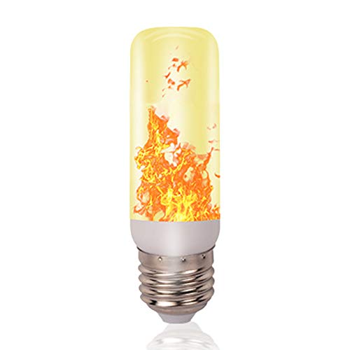 DINSOAVR Flackernde Glühbirne Simuliert Brennendes Feuer Effektlampe 4 Feuerglühbirnen E27-Sockel Flammenbirne Mit Schwerkraftsensor von DINSOAVR