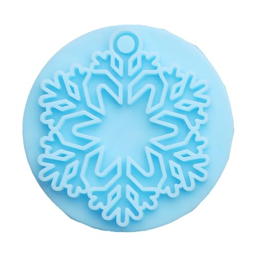 Silikonform Holographische Schneeflockenanhänger Harzformen Einzigartiger Weihnachtsbaum Charm Epoxidform Festliche Ornamente Holographische Schneeflockencharme Harzform Häuserdekorationen von DINSOAVR
