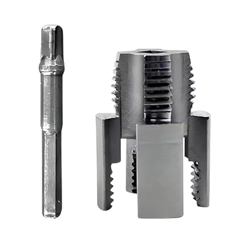 DINSONG PVC Rohr Innengewindeschneider,PVC-Wasserrohr Gewindeöffner, Rohrgewindeschneider, Pipe Threader Kit, Doppelkopf-Design, Wiederverwendbares Power -Bohrerfäden -Werkzeug von DINSONG