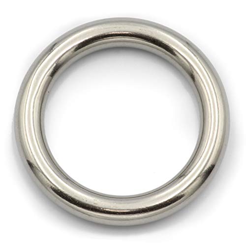 10 Stück DIOS24 Ring geschweißt, poliert 4 x 40 mm (Größe und Menge wählbar!) - Edelstahl V4A - Rundring O-Ring Ösenring Edelstahlring von DIOS24