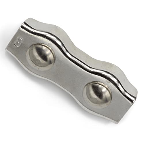 10 Stück DUPLEX Drahtseilklemme M4 x 3 mm Eselstahl A4 - Seilklemme Duplexklemme Kabelklemme Seilverbinder Drahtseile von DIOS24