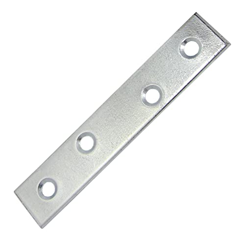 10 Stück Verbindungsblech 80 x 15 mm verzinkt - Flachverbinder Holzverbinder Lochplatte Lochblech Blauverzinkt I DIOS24® von DIOS24