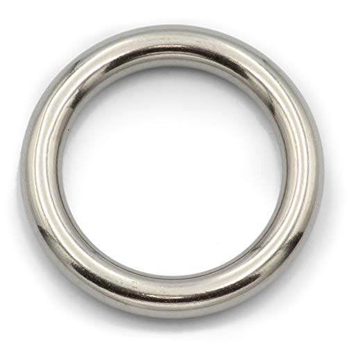 20 Stück DIOS24 Ring geschweißt, poliert 6 x 35 mm (Größe und Menge wählbar!) - Edelstahl V4A - Rundring O-Ring Ösenring Edelstahlring von DIOS24