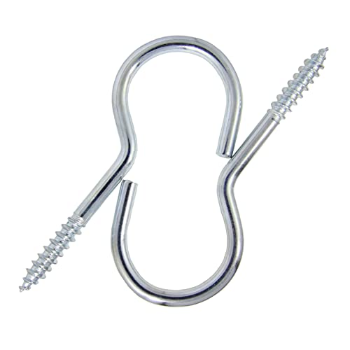 DIOS24 10 Stück Schraubhaken mit Holzgewinde 100 x 25 mm gebogen verzinkt - Haken halbrund gebogen Wandhaken Hakenschraube Wäscheleinenhaken Deckenhaken I von DIOS24