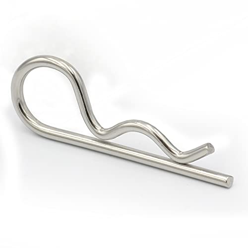 DIOS24 20 Stück Federstecker einfach D= 2 x 49 mm (Größe und Menge wählbar) - Edelstahl A4 - Federsplint Federvorstecker Stecker/Splint Vorstecker Sicherungsclips von DIOS24