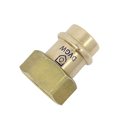 Halbe Verschraubung IG 22 mm x 1" aus Rotguss - Pressfittinge Pressanschluss b-press DVGW V Contur von DIOS24