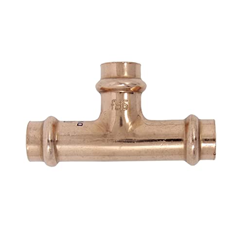 Pressfitting T-Stück 18 mm aus Kupfer - Muffe Pressanschluss Kupferfittings Rotguss von DIOS24