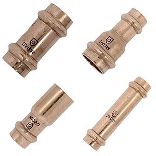 Reduziermuffe b press 28 x 22 mm Kupfer - Pressanschluss Kupferfittings Pressfitting Übergangsmuffe Kupfermuffen von DIOS24