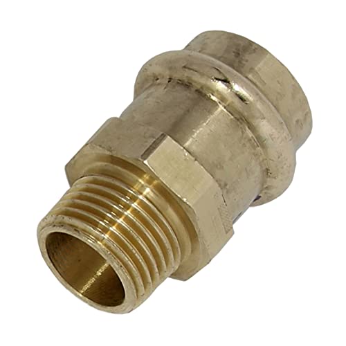 Übergangsstück b-press Außengewinde 12 mm x 1/2" aus Rotguss - Übergangsnippel Rotguss Fittings Kontur V Pressfittinge Kupferfittings I DIOS24® von DIOS24