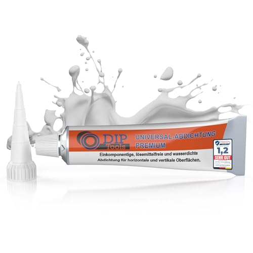 DIP-Tools Premium Universal Dichtmasse wasserdicht - Haftstarker Wasserstop, Flüssigkunststoff Abdichtung ideal für Regenrinne, Terrasse, KFZ etc. (5kg) von DIP Tools