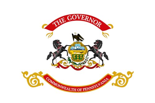 DIPLOMAT-FLAGS Flagge Governor of Pennsylvania | Standard of The Governor of Pennsylvania http //www | Querformat Fahne | 0.06m² | 20x30cm Autofahnen von DIPLOMAT-FLAGS