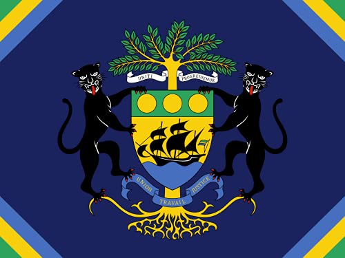 DIPLOMAT-FLAGS Flagge President of Gabon | New Presidential Standard of Gabon | Querformat Fahne | 0.06m² | 21x28cm Autofahnen von DIPLOMAT-FLAGS