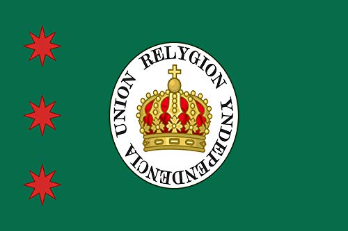 DIPLOMAT-FLAGS Flagge Standard of The Emperor Agustín I of Mexico | Standard of The Emperor Agustin I of Mexico | Querformat Fahne | 0.06m² | 20x30cm Autofahnen von DIPLOMAT-FLAGS