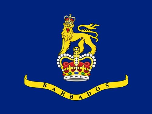 DIPLOMAT-FLAGS Flagge Standard of The Governor-General of Barbados | Governor-General of Barbados | Barbados f?kormányzójának | Querformat Fahne | 0.06m² | 21x28cm von DIPLOMAT-FLAGS