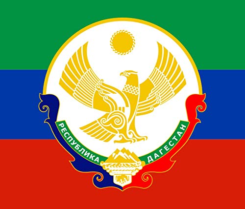 DIPLOMAT-FLAGS Flagge Standard of The Head of The Republic of Dagestan | Standard of The President of The Republic Dagestan | Querformat Fahne | 0.06m² | 23x25cm Autofahnen von DIPLOMAT-FLAGS