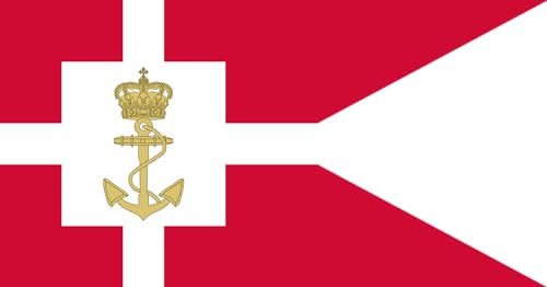DIPLOMAT-FLAGS Flagge Standard of The Minister of Defense of Denmark | Querformat Fahne | 0.06m² | 18x35cm Autofahnen von DIPLOMAT-FLAGS