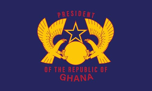 DIPLOMAT-FLAGS Flagge Standard of The President of Ghana | Standard of The President of Ghana Currently Used | Querformat Fahne | 0.06m² | 20x30cm Autofahnen von DIPLOMAT-FLAGS