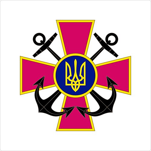 DIPLOMAT-FLAGS Flagge Standard of The Ukrainian Navy Commander-in-Chief rect | Standard of The Ukrainian Navy Commander-in-Chief | Fahne 0.06m² | 25x25cm Autofahnen von DIPLOMAT-FLAGS